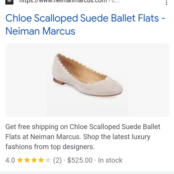 Chloe scalloped seude ballet flats - Picture 10 of 10